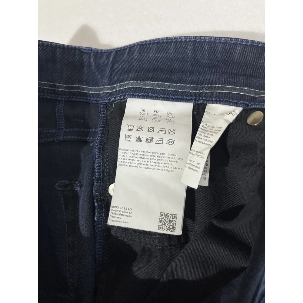 Hugo Boss Jeans Men's 30 x 32 Blue Candiani Denim Stretch Zip Fly‎ Made in Italy